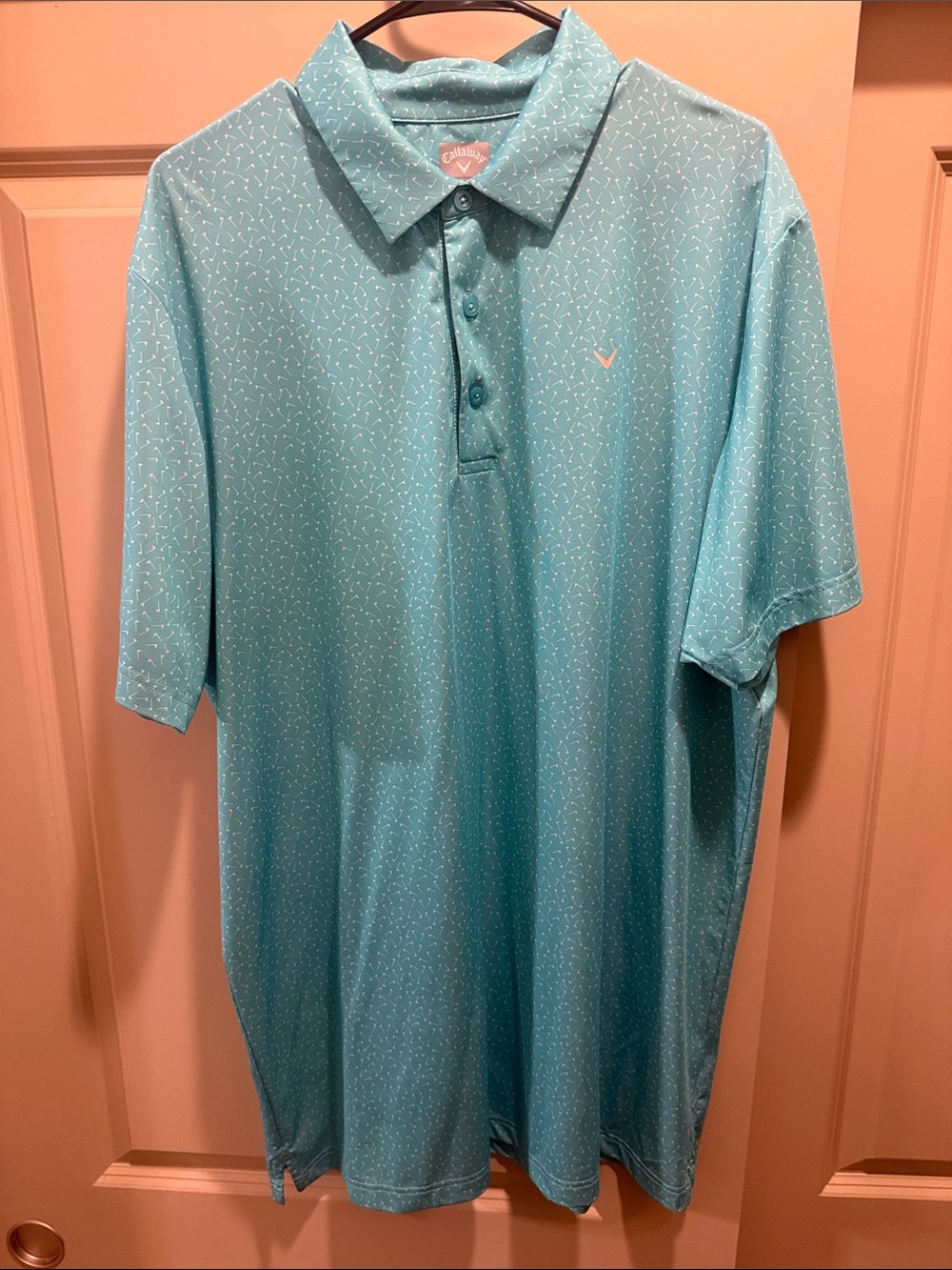 Callaway Golf Print Polo Opti Dri Size Large Tall